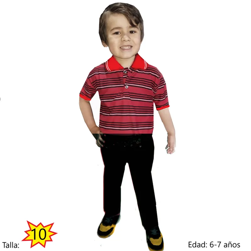 ZAFIRO JEANS - Pantalón  en drill  conjunto infantil con polito  para niño