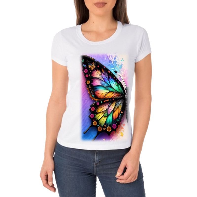 ISMI - Camiseta Mujer Fit Amplio Estampado De Moda Ismi