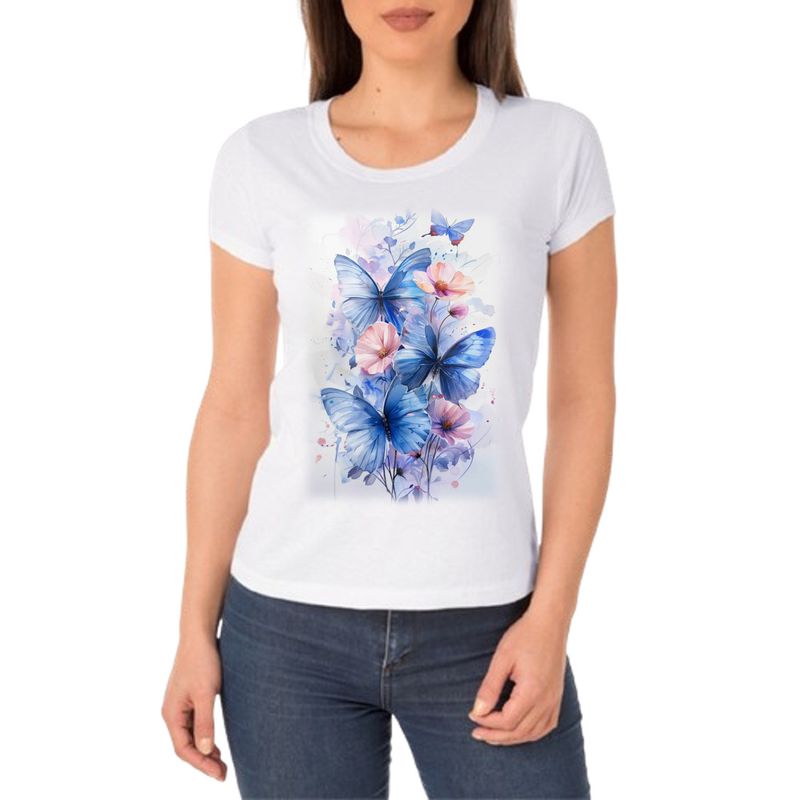 ISMI - Camiseta Mujer Fit Amplio Estampado De Moda Ismi