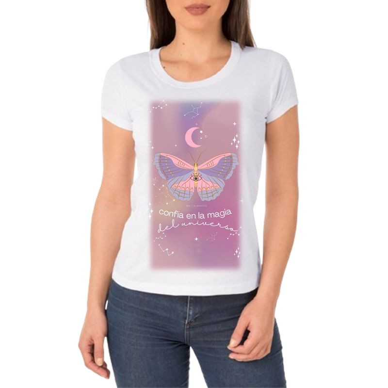 ISMI - Camiseta Mujer Fit Amplio Estampado De Moda Ismi