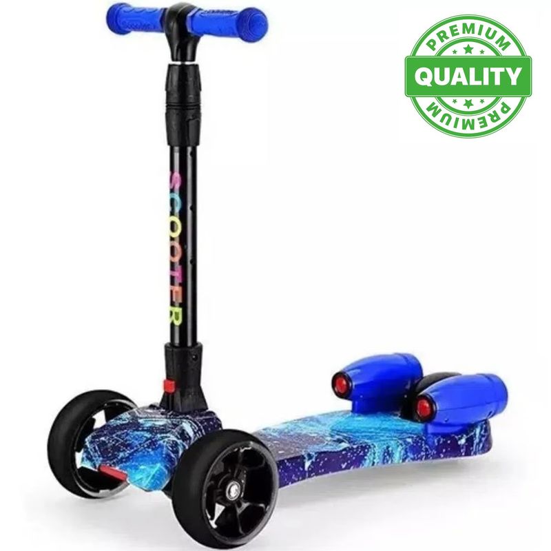 ONE PIXEL - Patineta Scooter Humo Para Niños Bluetooth Azul One Px