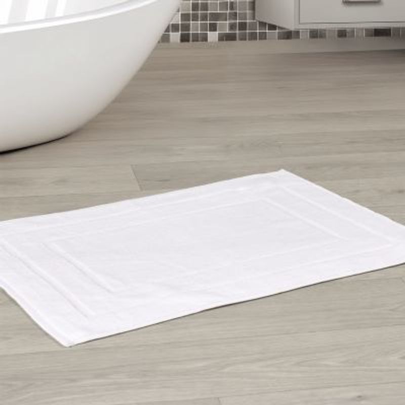 CANNON - 3 Tapetes En Toalla Para Baño 50x80 Cm Blanco Cannon Calidad