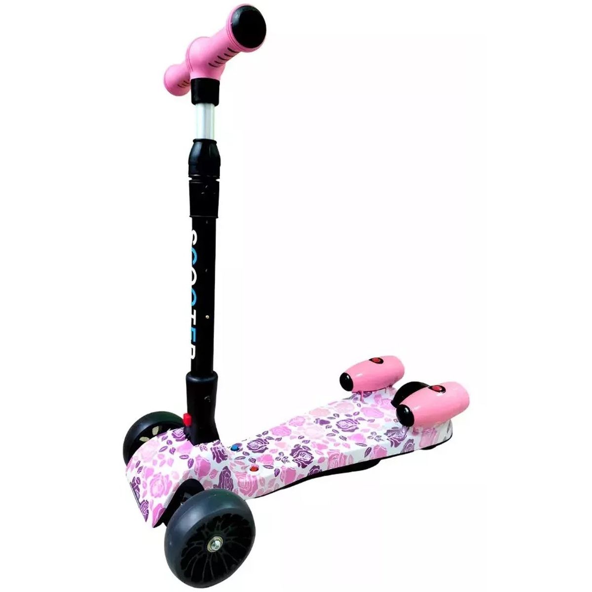 ONE PIXEL - Patineta Scooter Humo Para Niños Bluetooth Rosada One Px