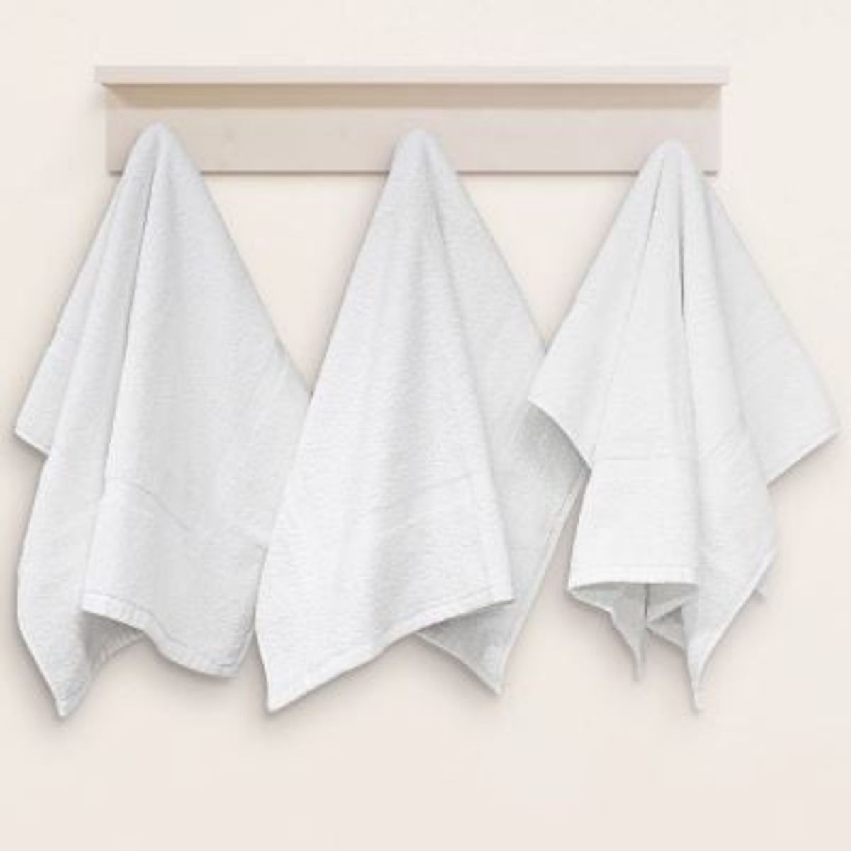 CANNON - 4 Tapetes En Toalla Para Baño 50x80 Cm Blanco Cannon Calidad