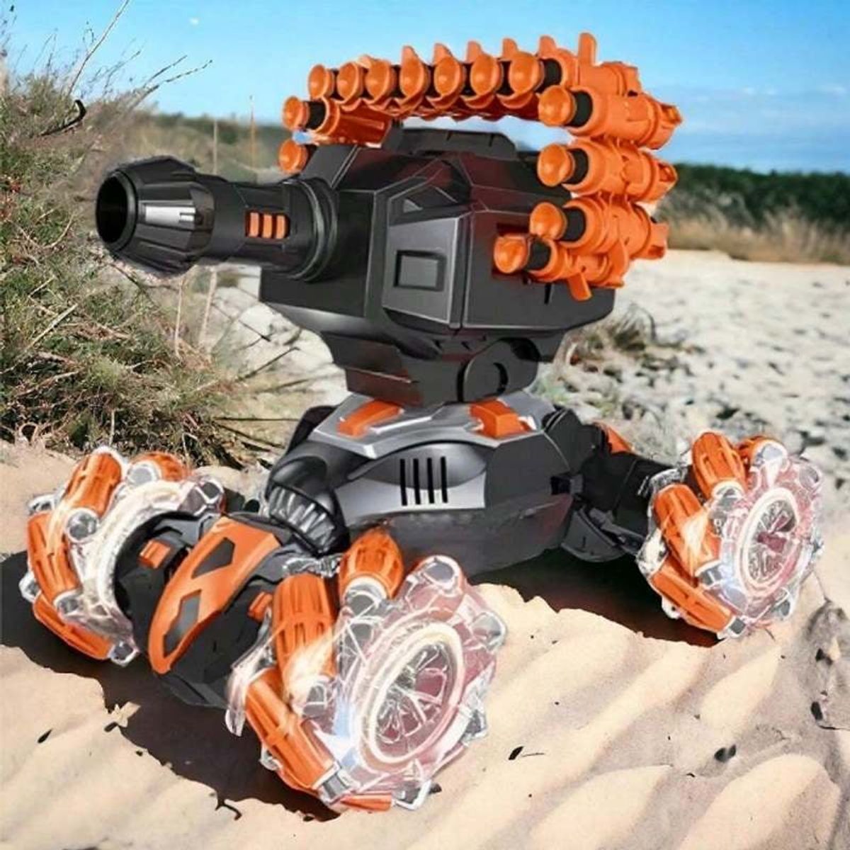 GENERICO - Carro Control Remoto Stunt 4x4 Lanza Dardos Juguete Niños