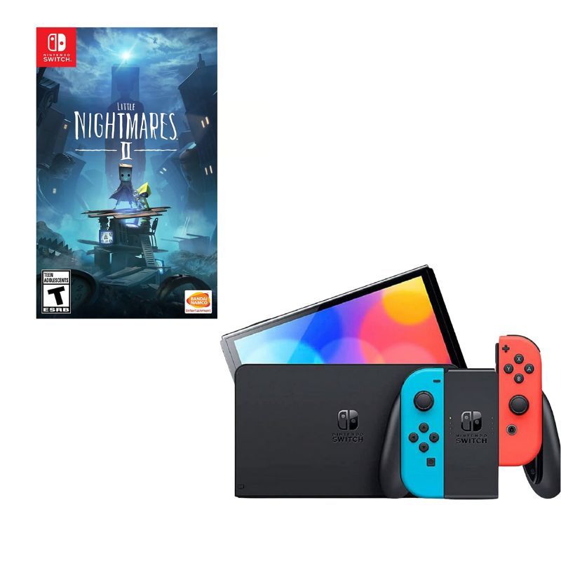 NINTENDO SWITCH - Nintendo Switch Oled Neon Con Juego Little Nigh Mares
