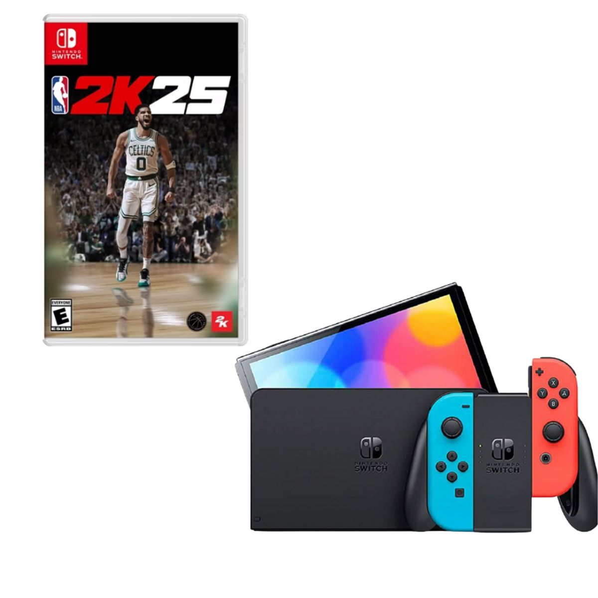 NINTENDO - Nintendo Switch Oled Neon Con Juego Nba 25