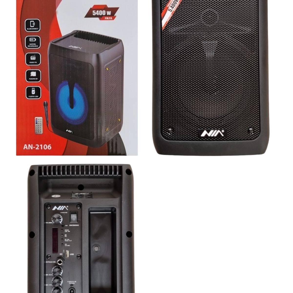 NIA - Cabina De Sonido 6.5 Pulgadas Micrófono 5400w