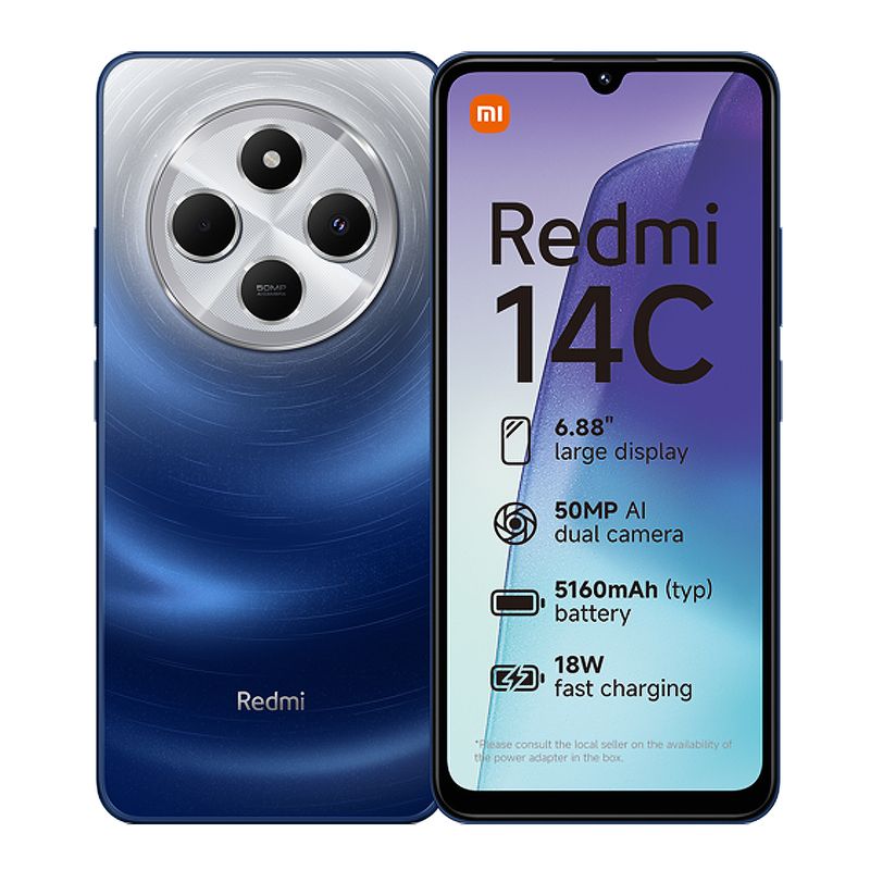 XIAOMI - Celular Xiaomi Redmi 14C 256GB 8GB RAM Ampliable a 16GB Azul