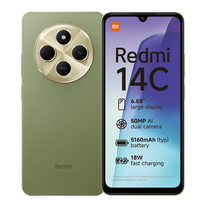 XIAOMI - Celular Xiaomi Redmi 14C 128GB 4GB RAM Ampliable a 8GB Verde