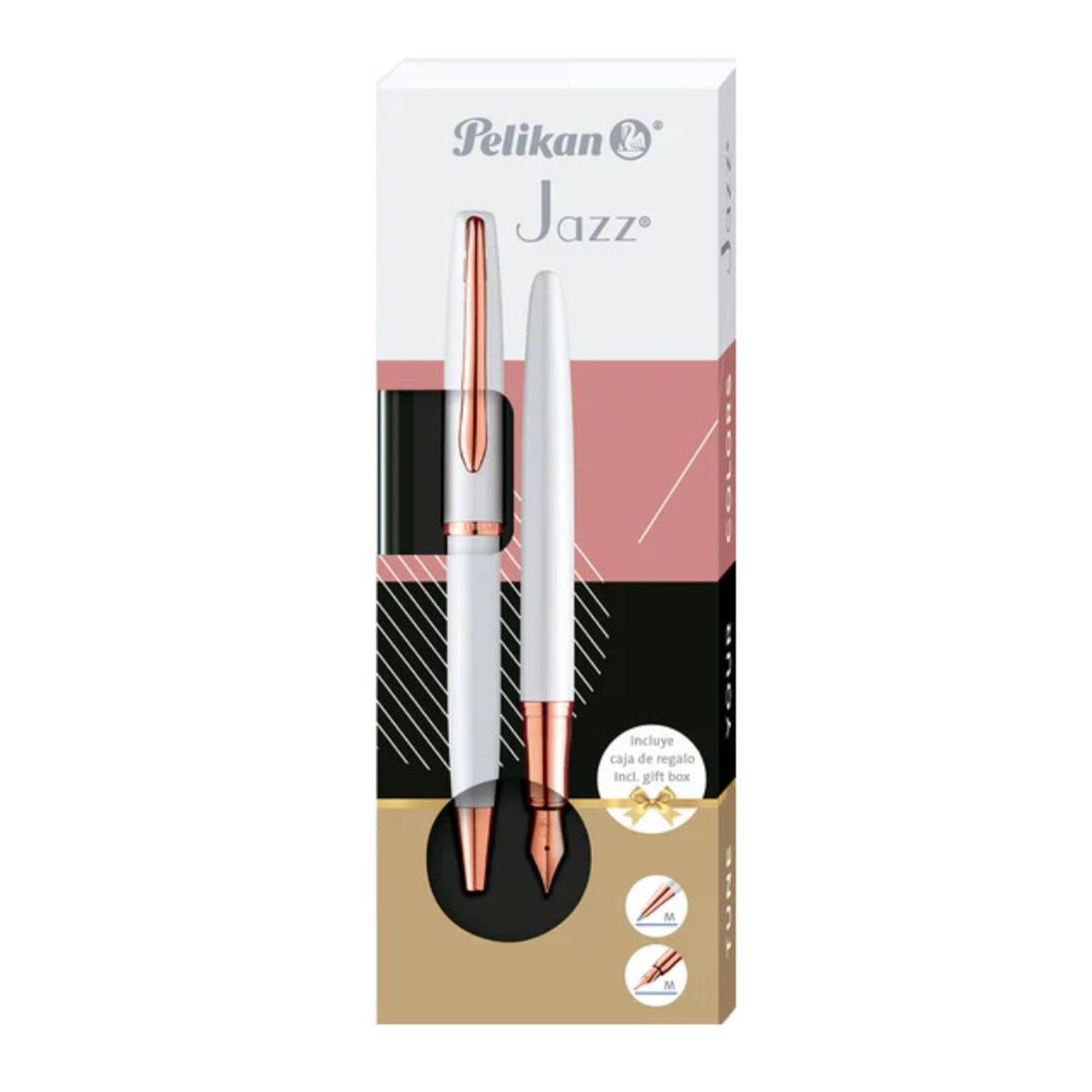 PELIKAN - Set Pluma Y Bolígrafo jazz Noble Elegance White Pelikan