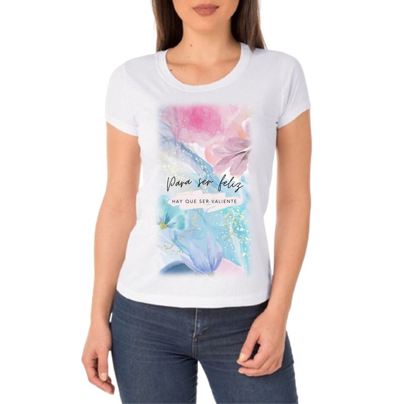 ISMI - Camiseta Mujer Fit Amplio Estampado De Moda Ismi.