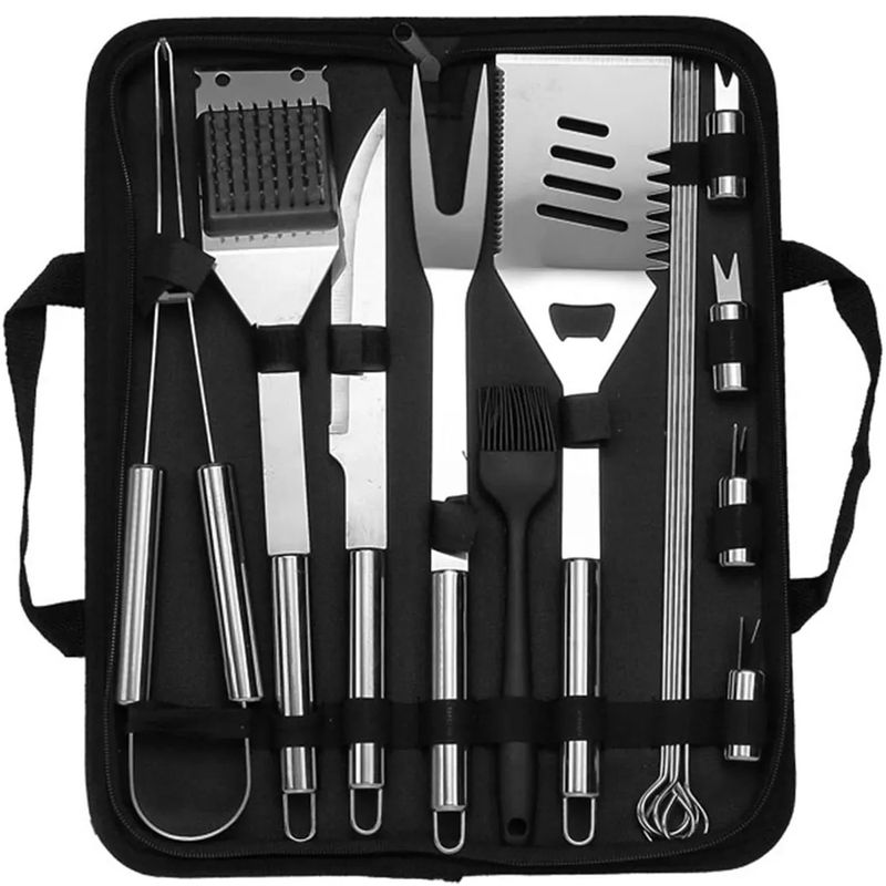 ONE PIXEL - Kit Asados Parrillero Bbq 12 Piezas One Pixel