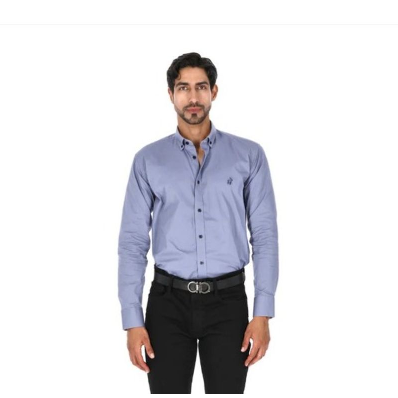 LA CHAQUETERIA - Camisa en Algodón 100% LCC2301 Azul Acero