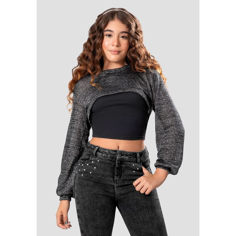 MARKETING PERSONAL - Buzo Infantil Femenino Negro Mp 104824