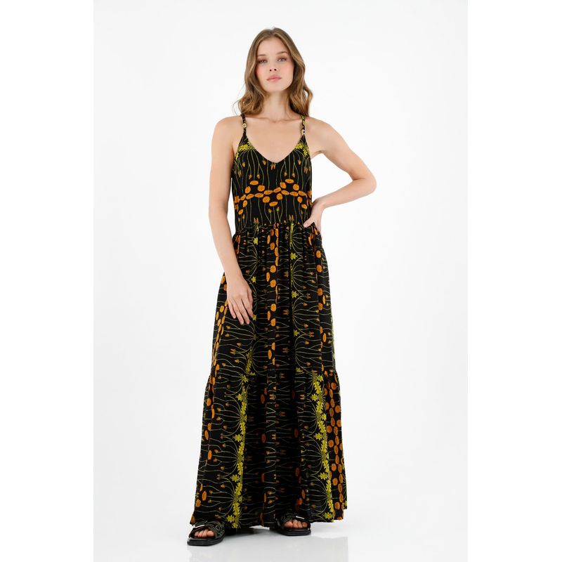 TOPMARK - Vestido con escote en V estampado para mujer