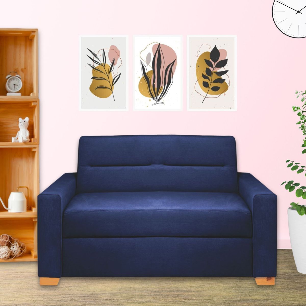 ESTILO RELAX - Sofá Cama Orquídea 3 en 1 - Azul Petroleo - Estilo Relax®