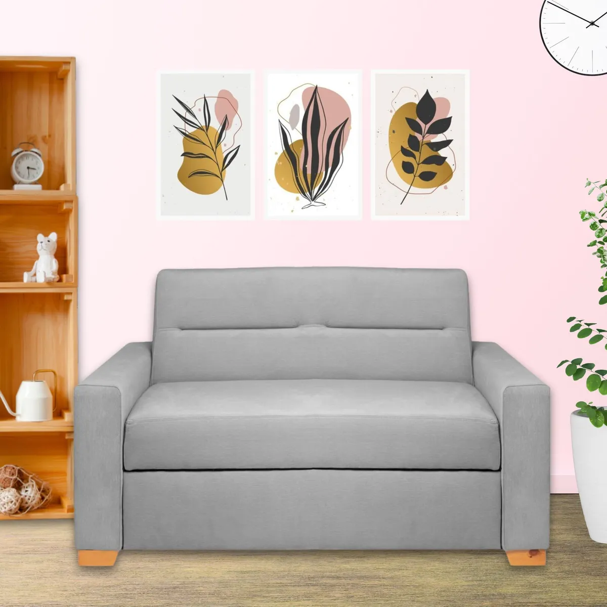 ESTILO RELAX - Sofá Cama Orquídea 3 en 1 - Gris - Estilo Relax®