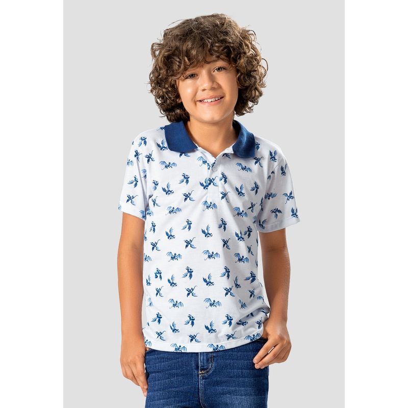 MARKETING PERSONAL - Polo Infantil Masculino Estampado Mp 105340