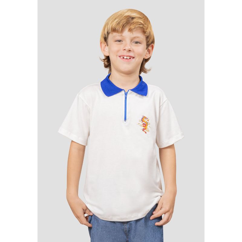 MARKETING PERSONAL - Polo Infantil Masculino Marfil Mp 105968