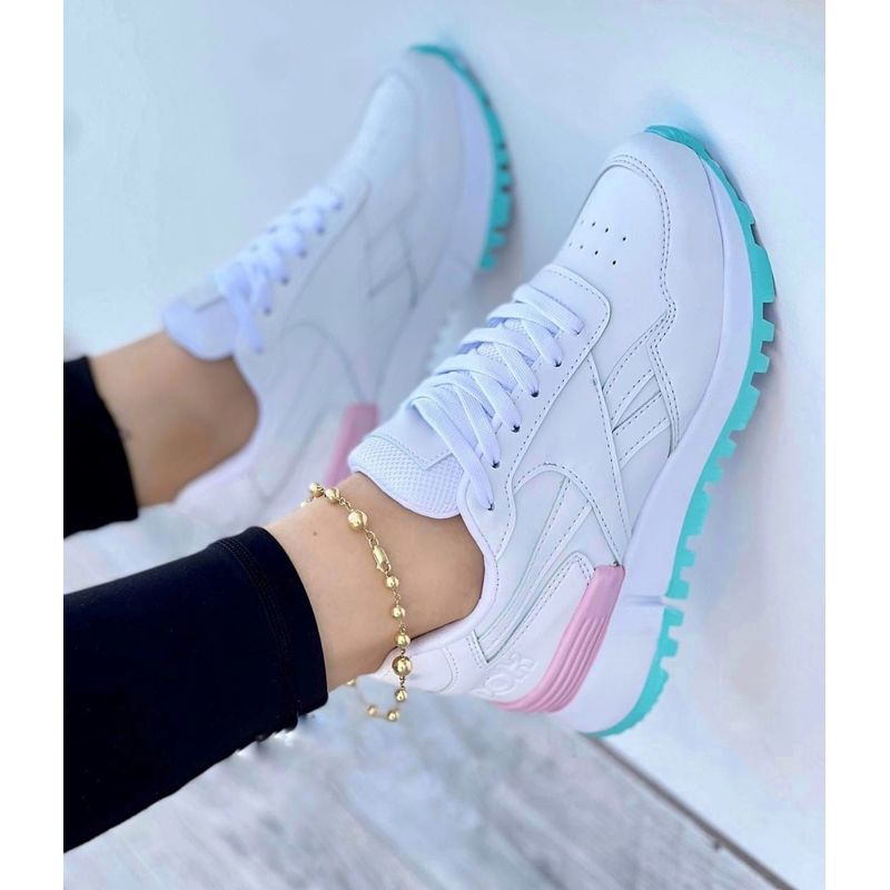 GENERICO - Tenis Turquesa Rosa Dama Zapatillas Zapatos Mujer Lindos Moda Casual