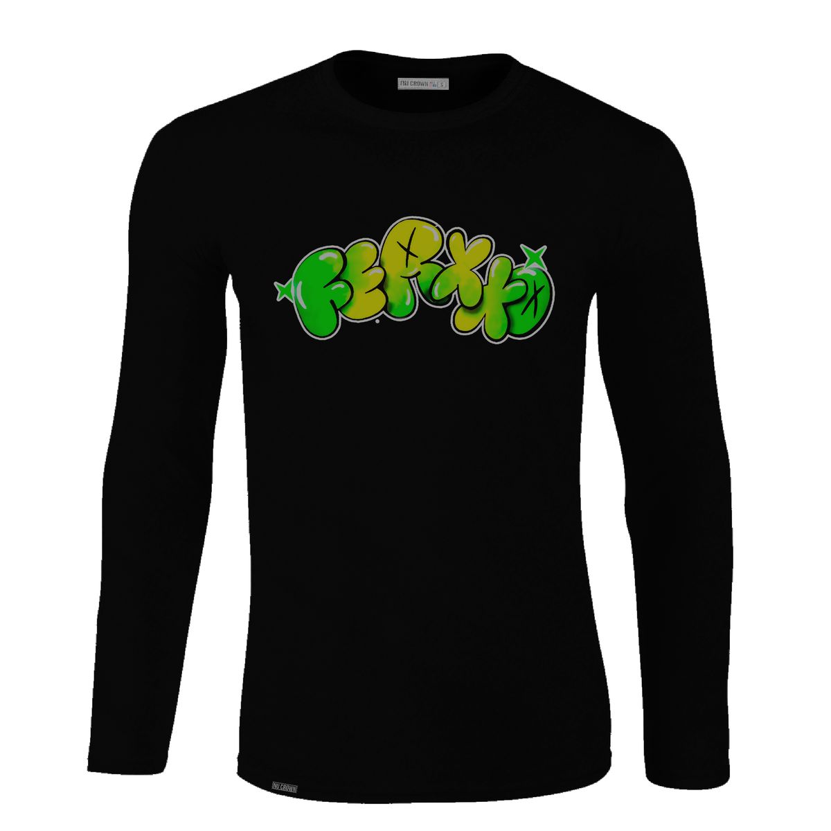 CREACIONES NU CROWN - Camiseta Manga Larga Feid Logo Ferxxo Rap Trap Regueton Hombre NU CROWN