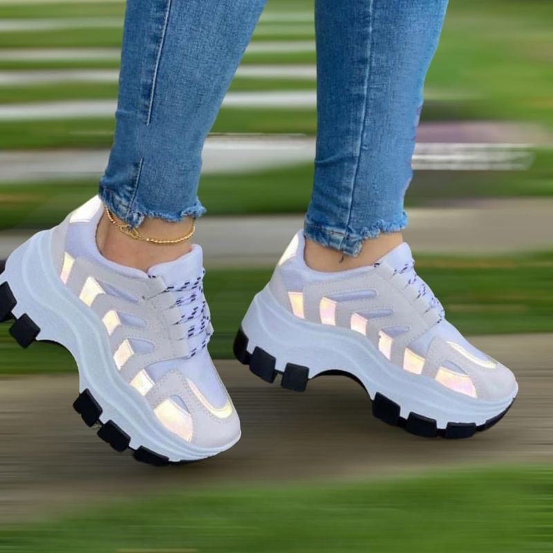 GENERICO - Tenis Blanco Dama Zapatillas Zapatos Mujer Lindos Moda Casual