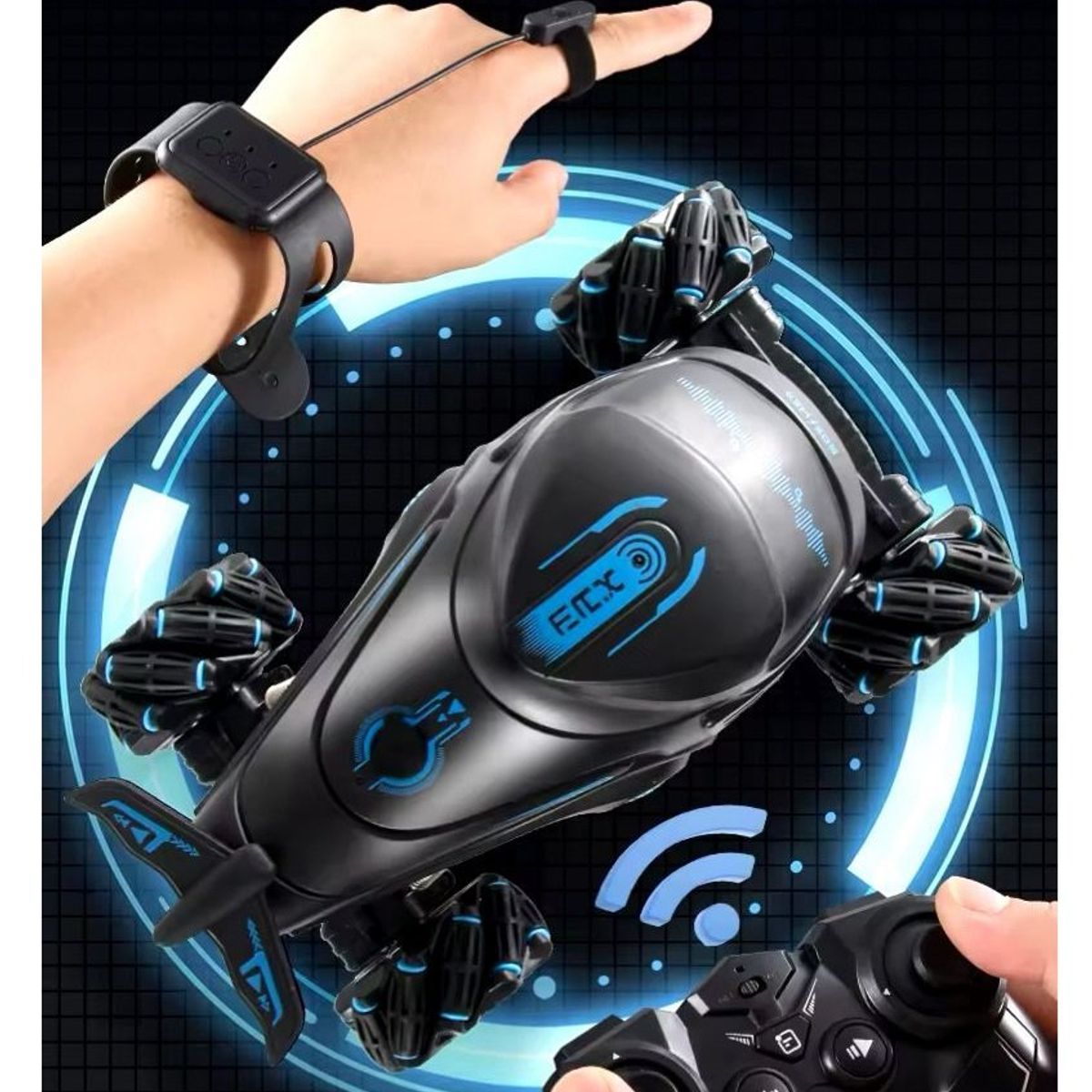 HOME - Carro Tiburon Luces Led Humo Turbina Led Con Sonidos Manilla