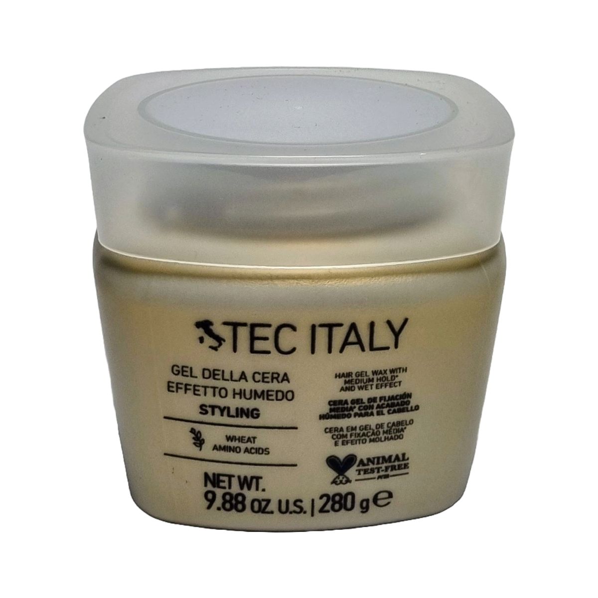 TEC ITALY - Cera para el cabello - Fijación Media - Efecto Humedo - Tec Italy 280g
