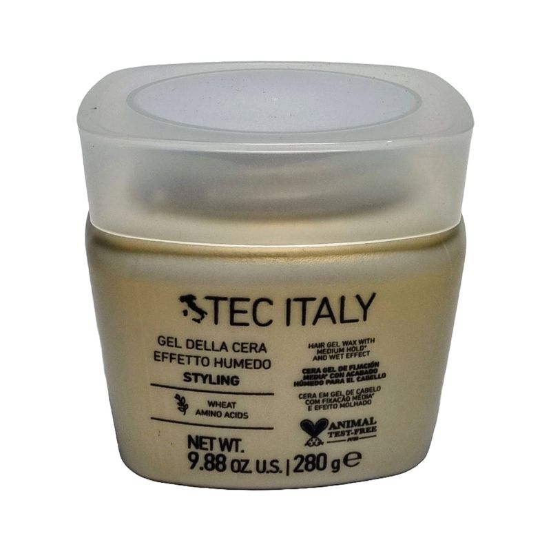 TEC ITALY - Cera para el cabello - Fijación Media - Efecto Humedo - Tec Italy 280g