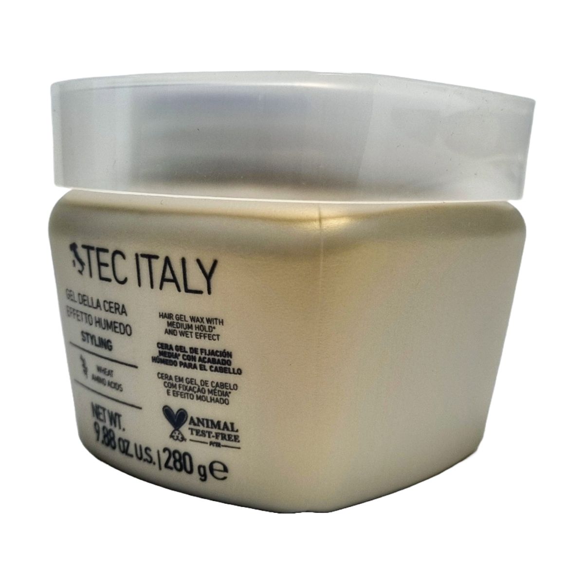 TEC ITALY - Cera para el cabello - Fijación Media - Efecto Humedo - Tec Italy 280g