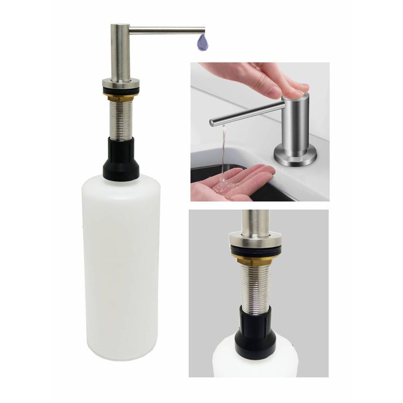 GENERICO - Dispensador Jabón Empotrado Antivandálico Tames 1litro Satin