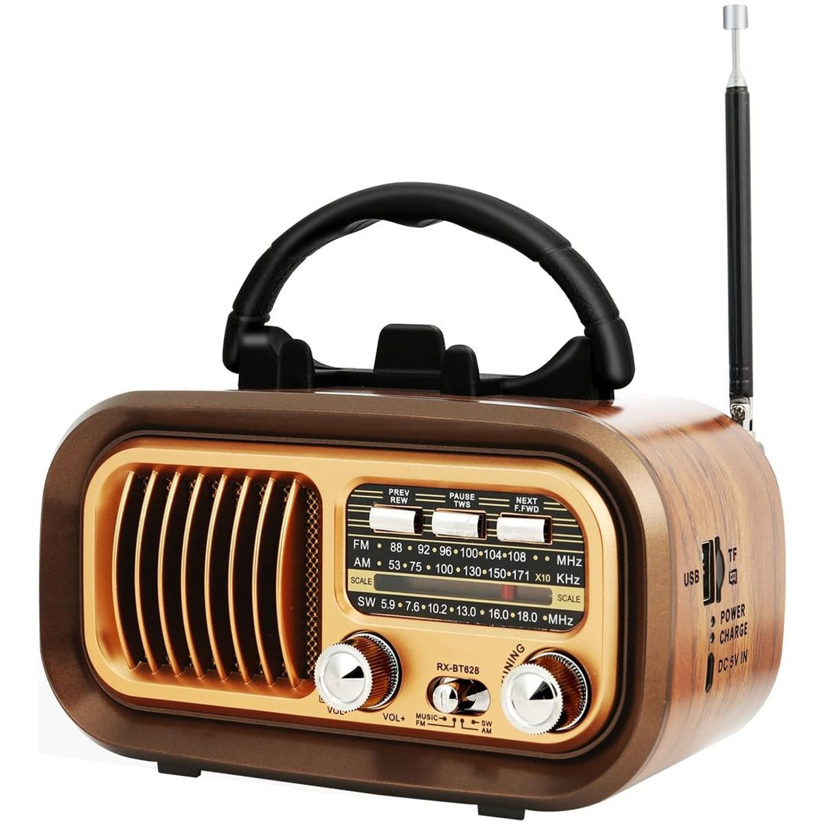 GENERICO - Radio Parlante Inalámbrico Fm Bt Recargable Solar Portatil