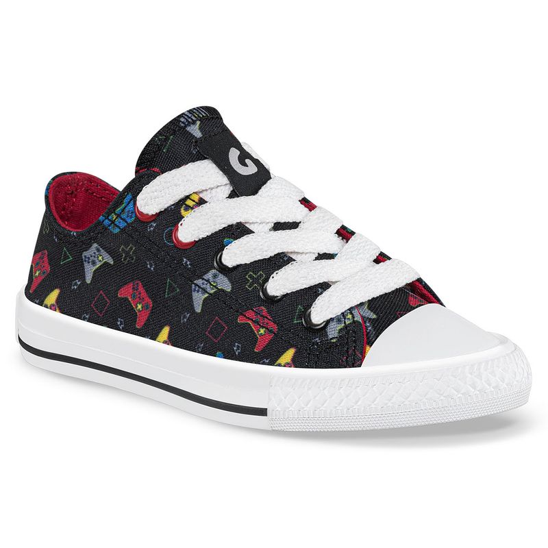 LOS GOMOSOS - Tenis Casuales Kanzo Bajo Negro para Niño Los Gomosos