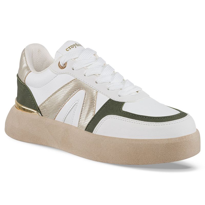 CROYDON - Tenis Urbanos Cassie Blanco-Verde para Mujer Croydon
