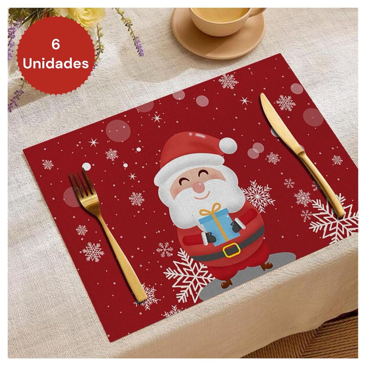 MULTIPLACE COLOMBIA - Individuales para navidad de papa noel para comedor importados