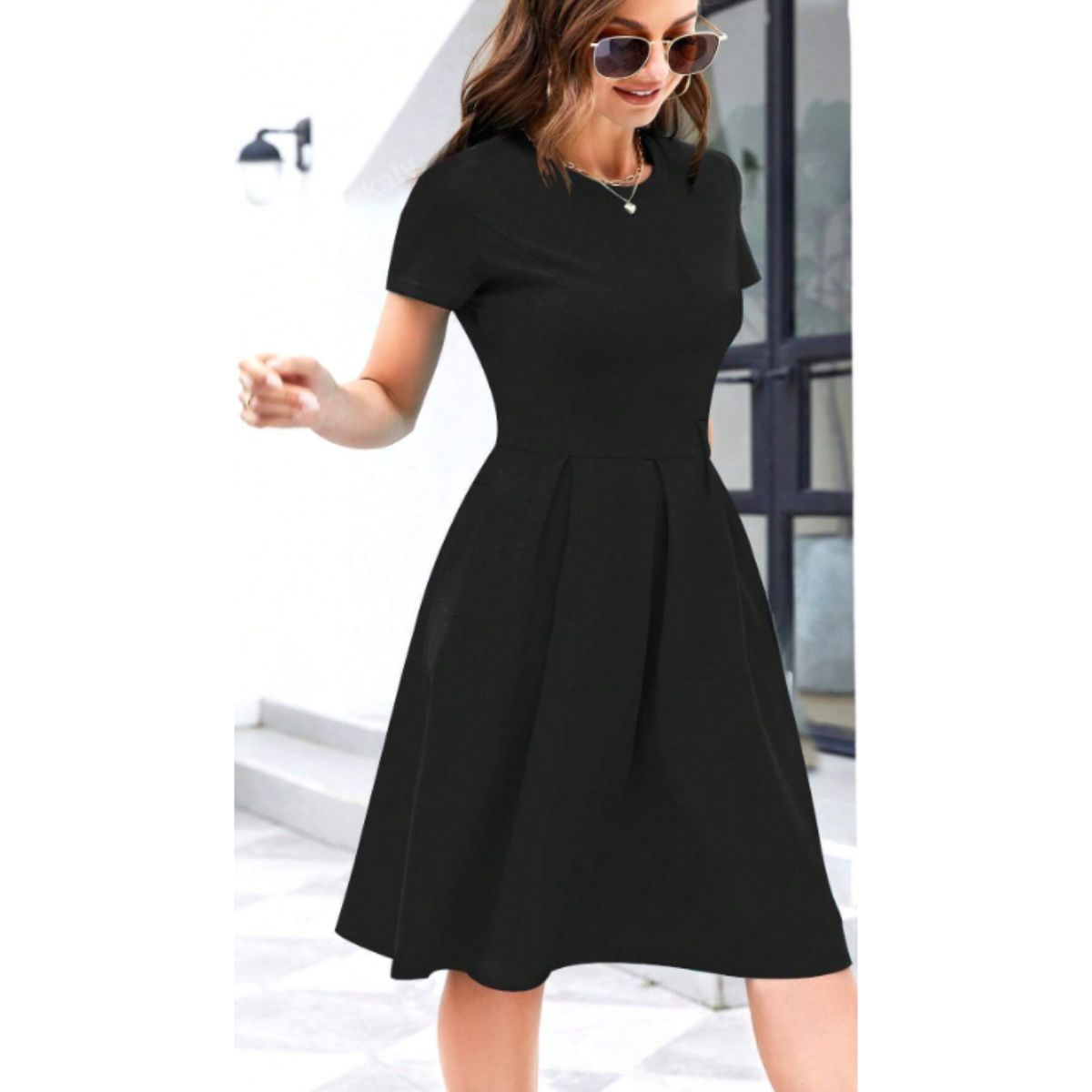 NEGRELI - VESTIDO DE MUJER CON TABLONES