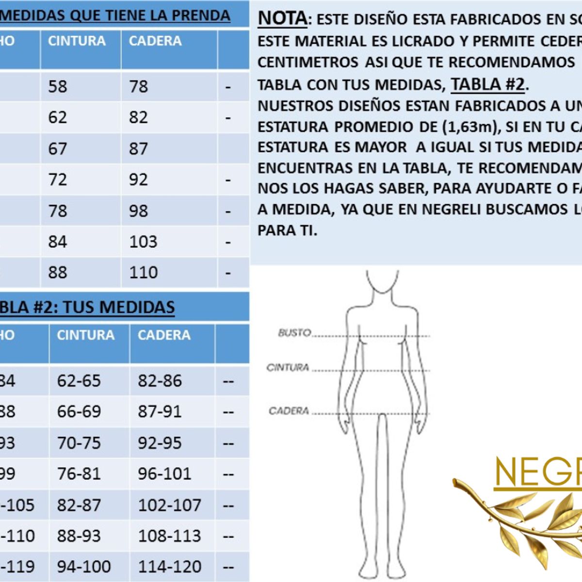 NEGRELI - VESTIDO DE MUJER CON TABLONES