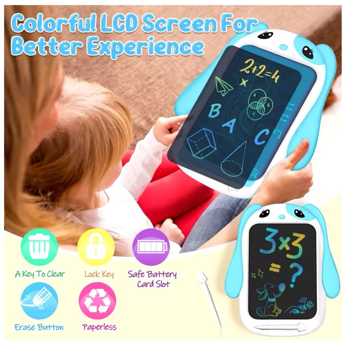 ONE PIXEL - Tableta De Dibujo Electrónica Tableta Mágica Pantalla LCD