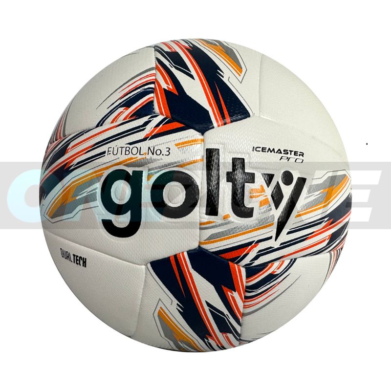 GOLTY - Balón De Fútbol 3 Pro Golty Ice Master Dualtech Naranja