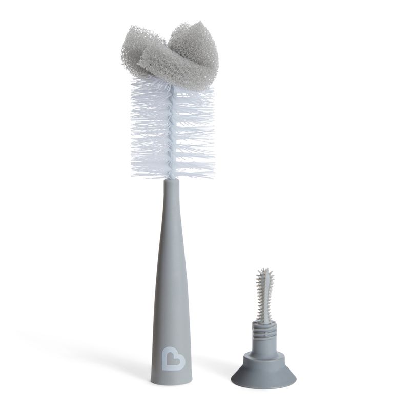MUNCHKIN - Cepillo Para Lavar Teteros Gris 2 En 1 Munchkin Sponge