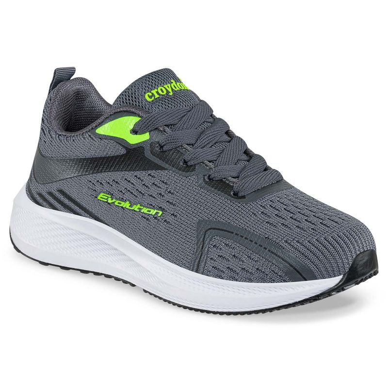 CROYDON - Tenis Running Quat Gris Osc para Niño Croydon
