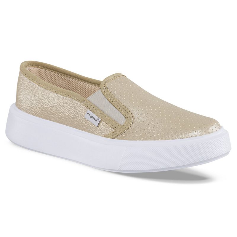 CROYDON - Tenis Casuales Faroo Oro para Mujer Croydon