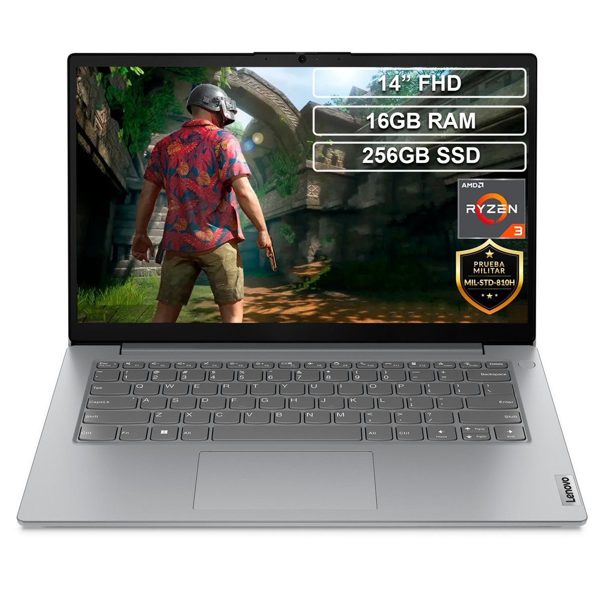 LENOVO - Portátil Lenovo V14 Ryzen 3 7320U 16GB 256GB FHD 14