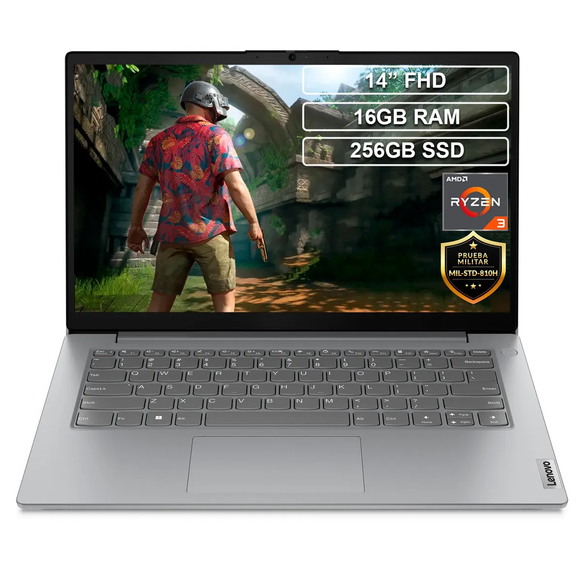 LENOVO - Portátil Lenovo V14 Ryzen 3 7320U 16GB 256GB FHD 14