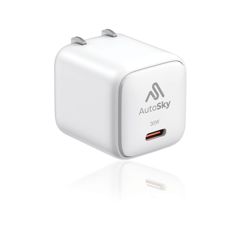 AUTOSKY - Cargador Mini Carga Rapida Tipo C 30w Nano Series Certificado