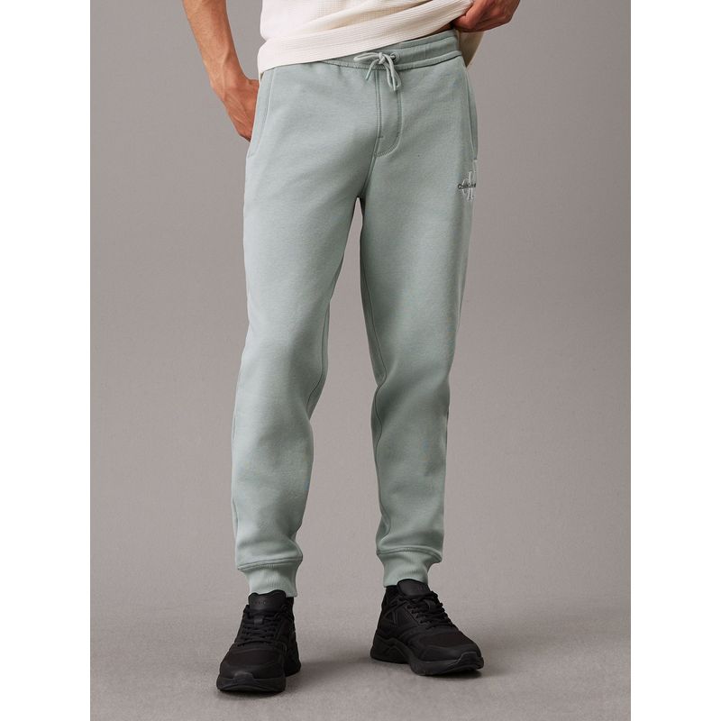 CALVIN KLEIN - Jogger Verde De Chándal Con Logo Monograma Calvin Klein