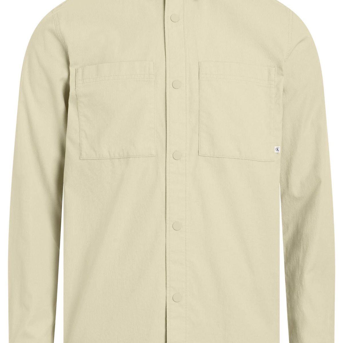 CALVIN KLEIN - Camisa Beige Con Textura Lineal Calvin Klein