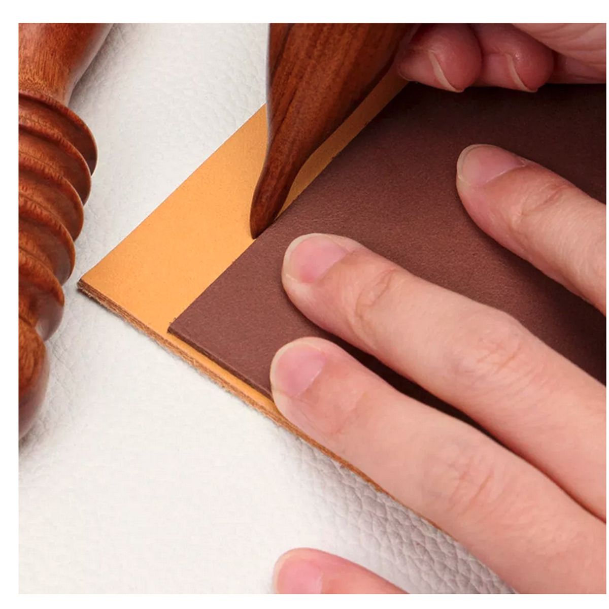 GENERICO - Bruñidor En Grandillo Para Trabajar Borde De Cuero A Mano