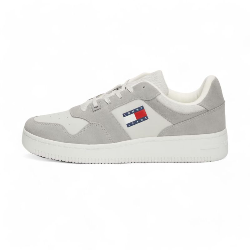 TOMMY HILFIGER - Zapatilla Hombre Tommy Hilfiger Basket M01440 Gris
